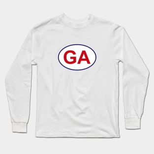 Georgia State Sticker Long Sleeve T-Shirt